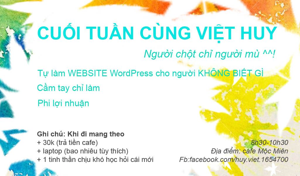 Cuối tuần cùng Mr Huy ngày 09-04-2017