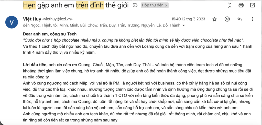 Hẹn bạn trên đỉnh thế giới